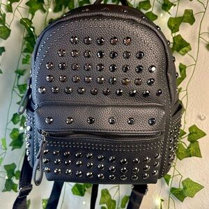 Black Studded Backpack